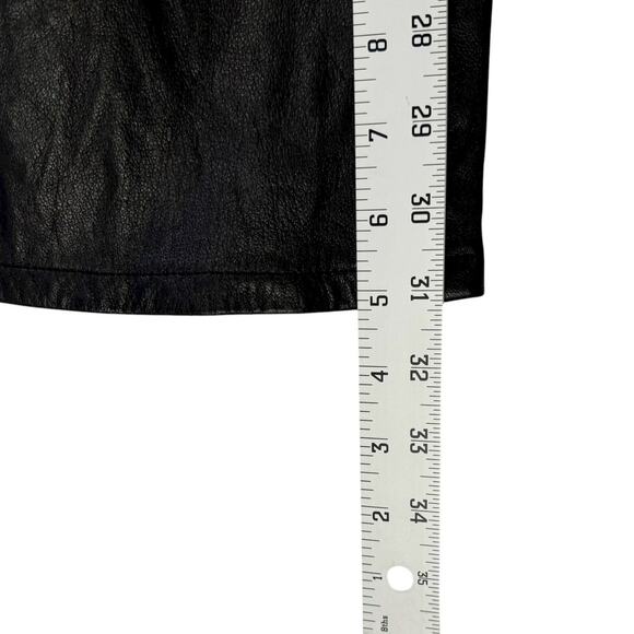 Calvin Klein Jeans Vintage 90s Y2K 100% Leather Soft Flexible Lined Pants Sz 14 - Picture 7 of 14